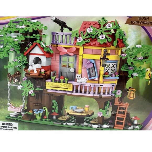 840 Piece Tree House Building Sets Creative Forest House Building Blocks Swing - Picture 5 of 8
